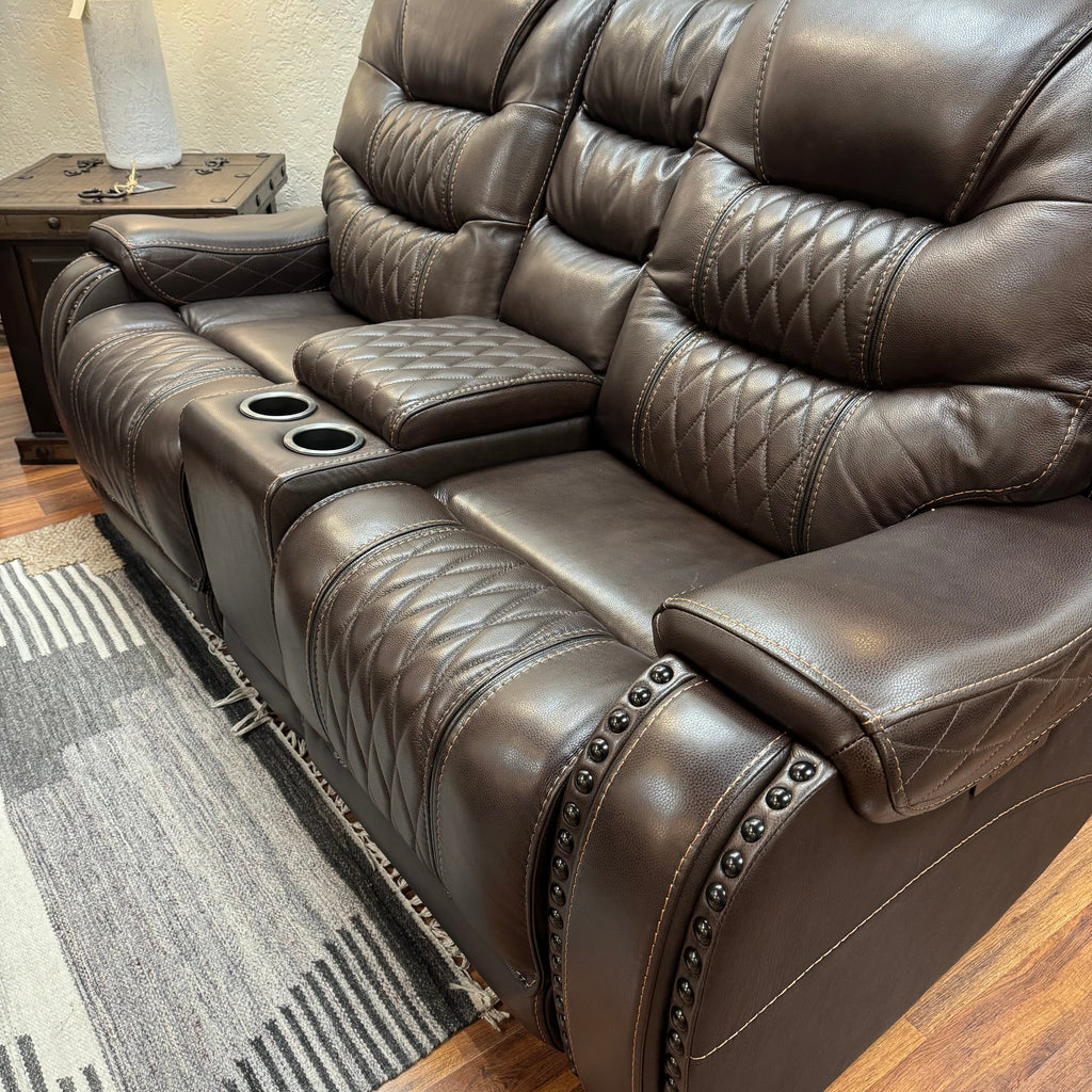 Maverick Power Leather Sofa Set