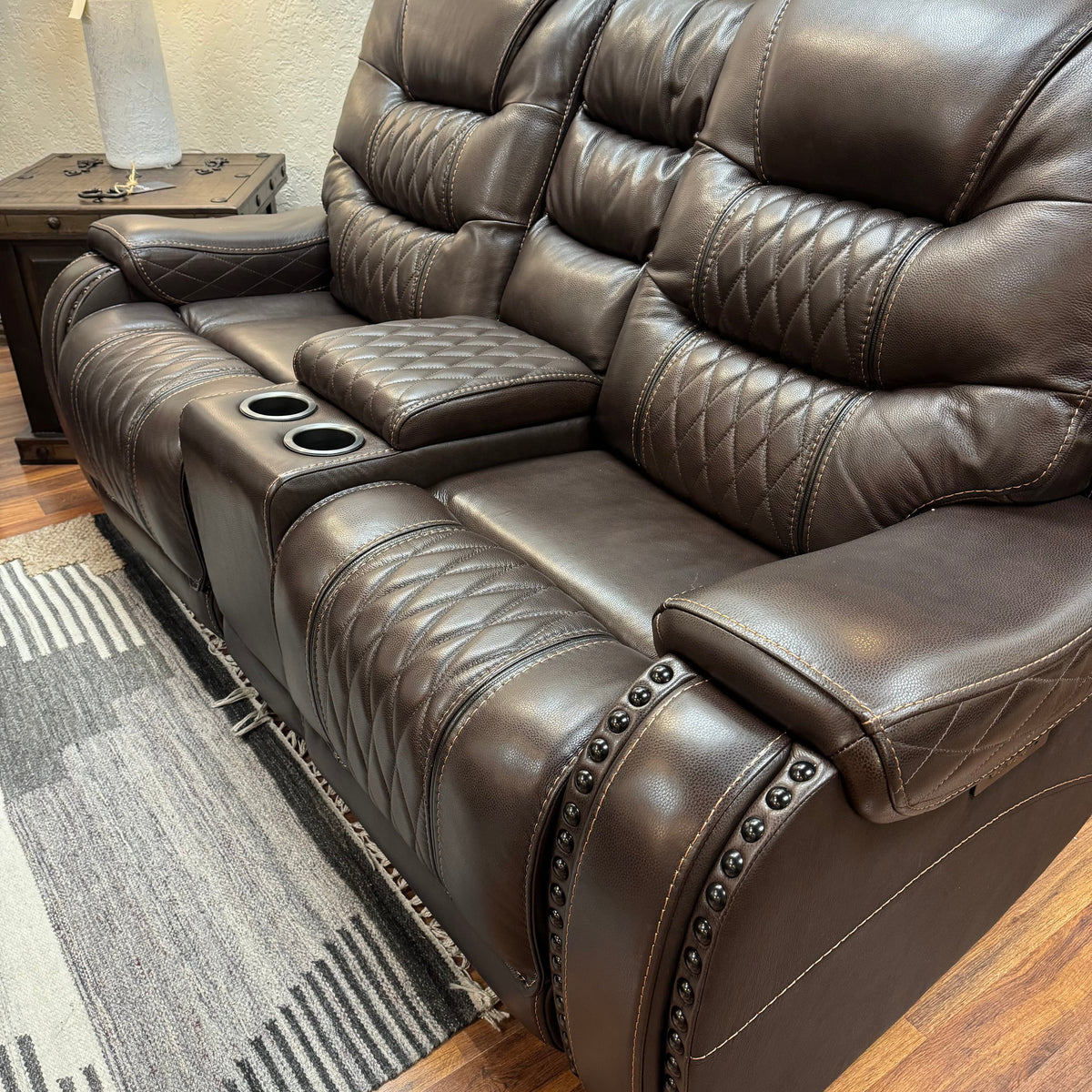 Maverick Power Leather Sofa Set