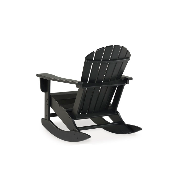 Black Adirondack Rocking Outdoor Chair