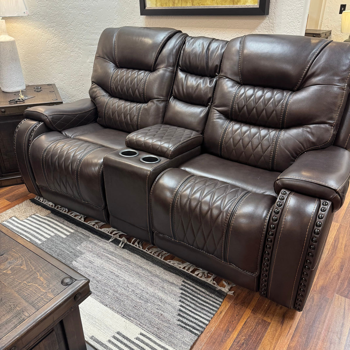 Maverick Power Leather Sofa Set