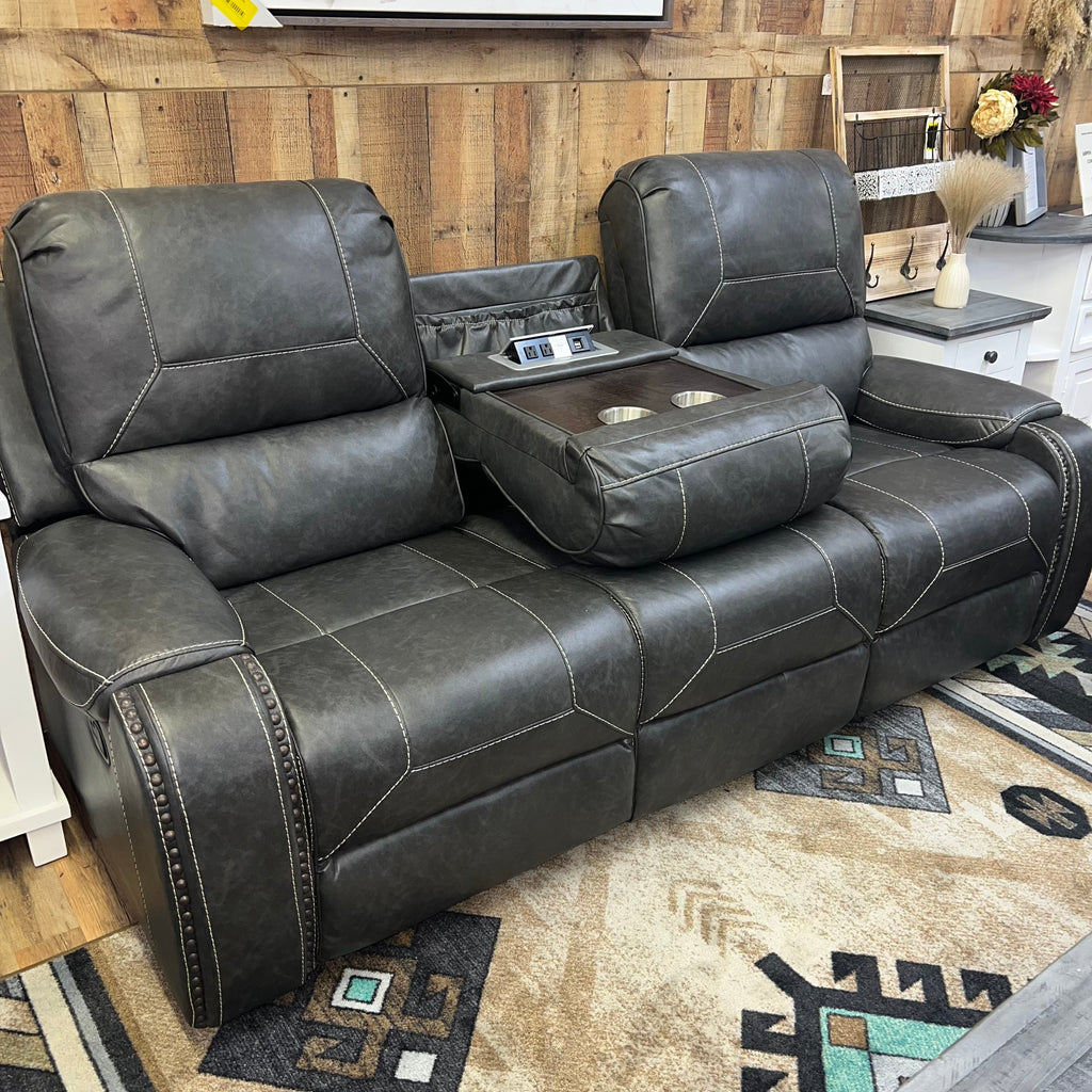 Steel Manual Reclining Sofa
