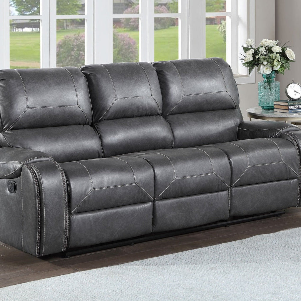 Steel Manual Reclining Sofa
