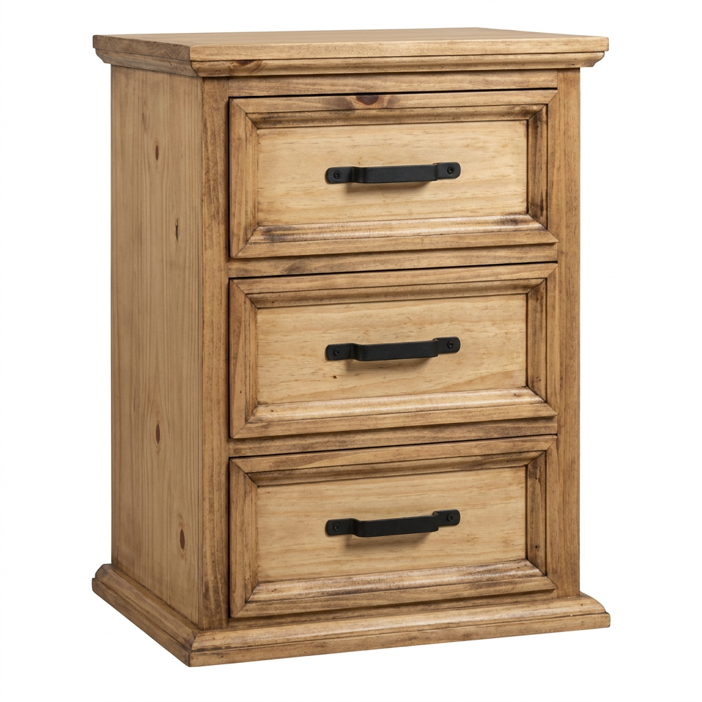 Sierra 3 Drawer Nightstand