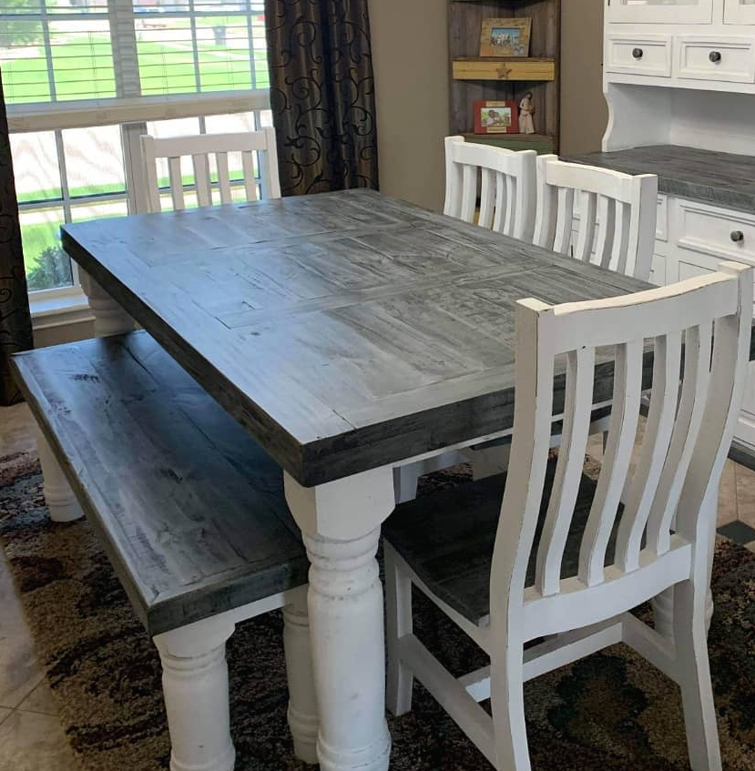 6' Suburban Slate Table Set