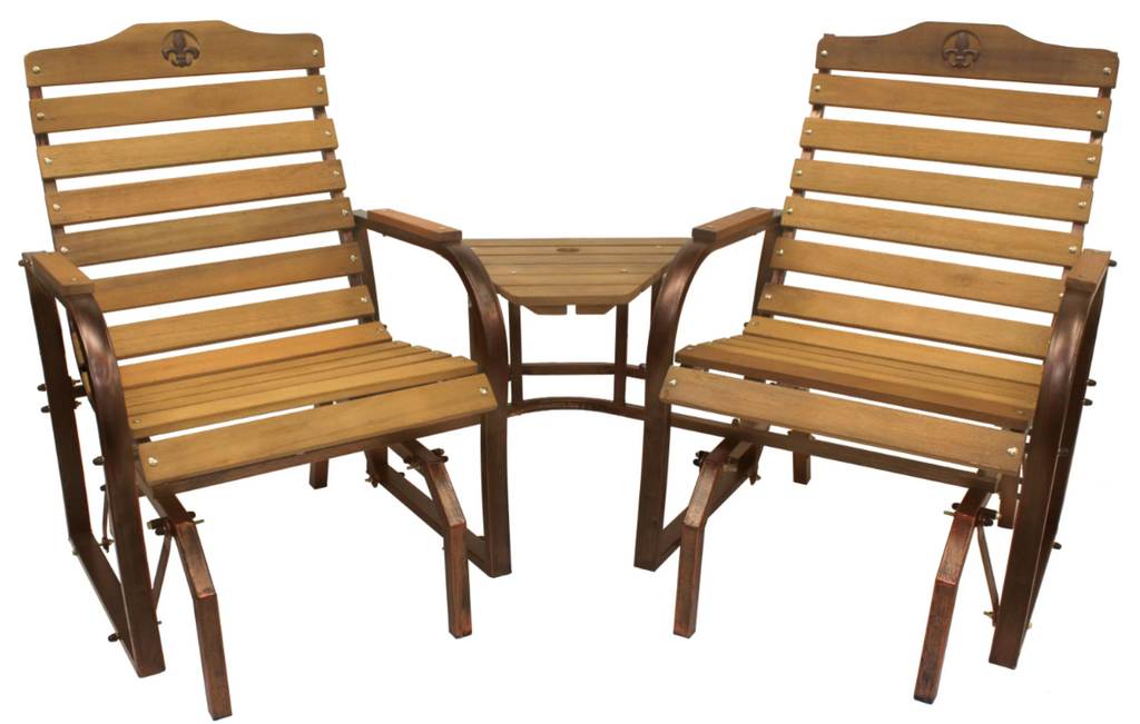 Rustic Dual Glider w/ Tray