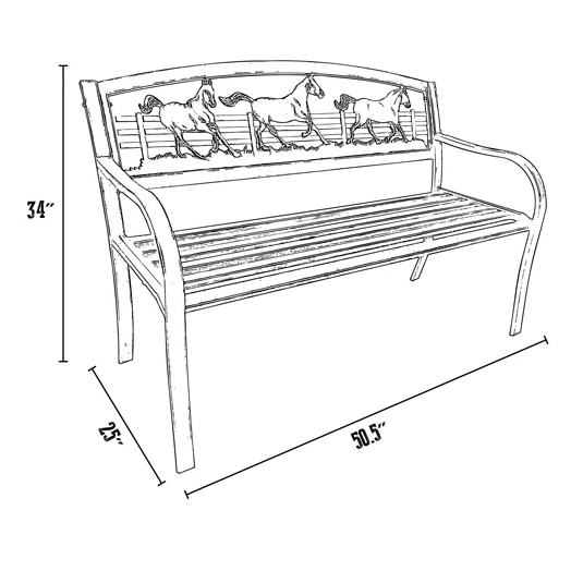 Texas State Seal Bench