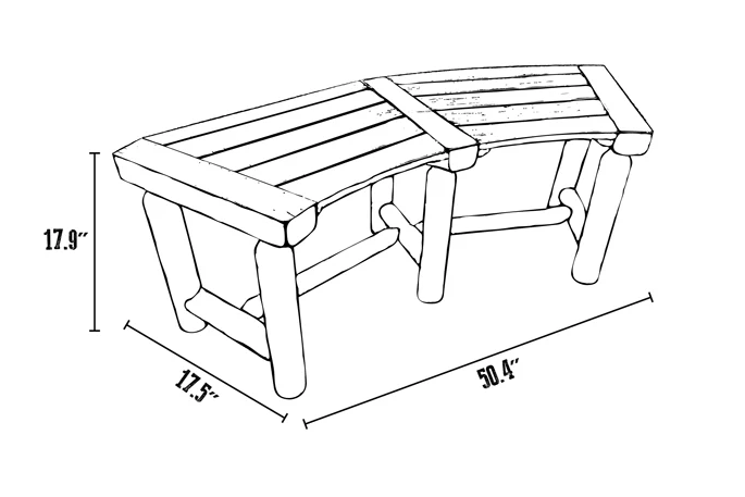 Aspen Curved Bench
