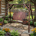 Log Swing A-Frame W/ Star