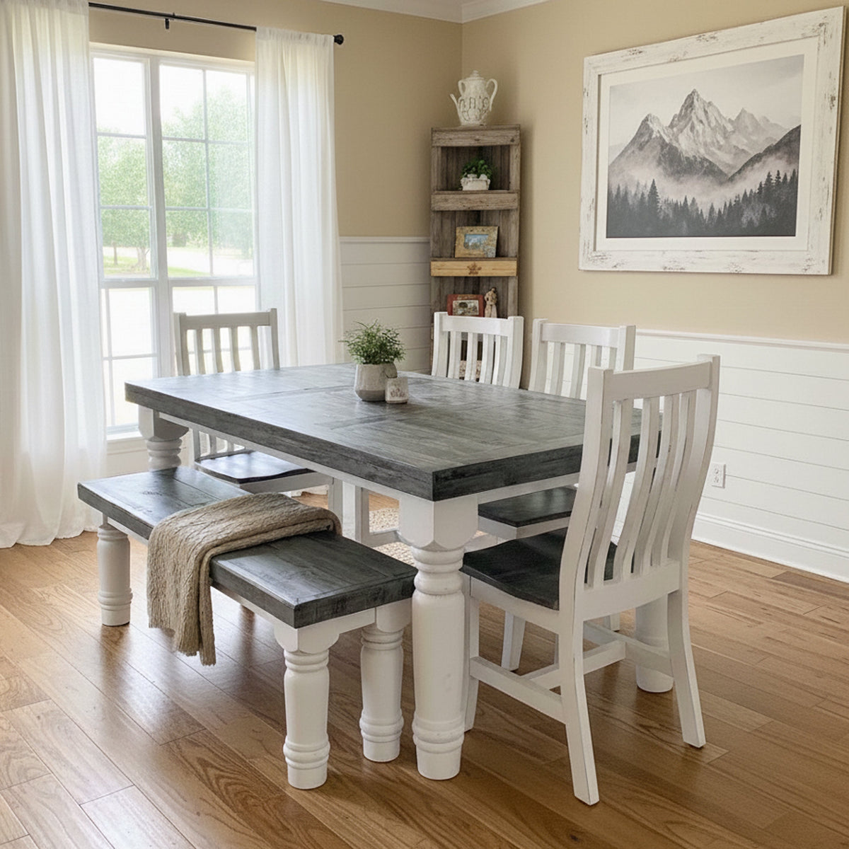 6' Suburban Slate Table Set