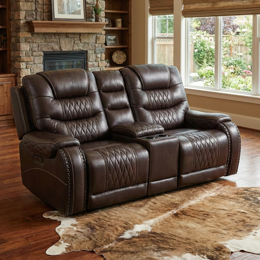 Maverick Leather Loveseat