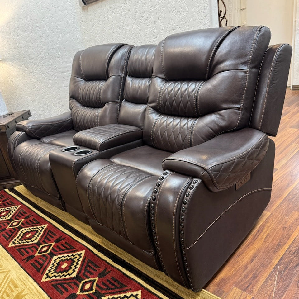 Maverick Leather Loveseat
