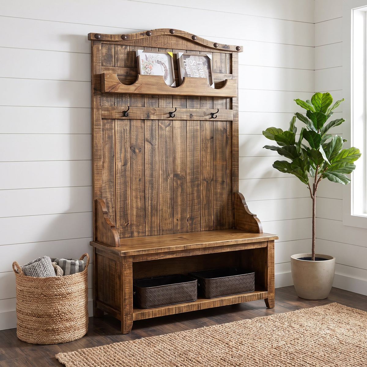 Modern Rustic Hall Tree