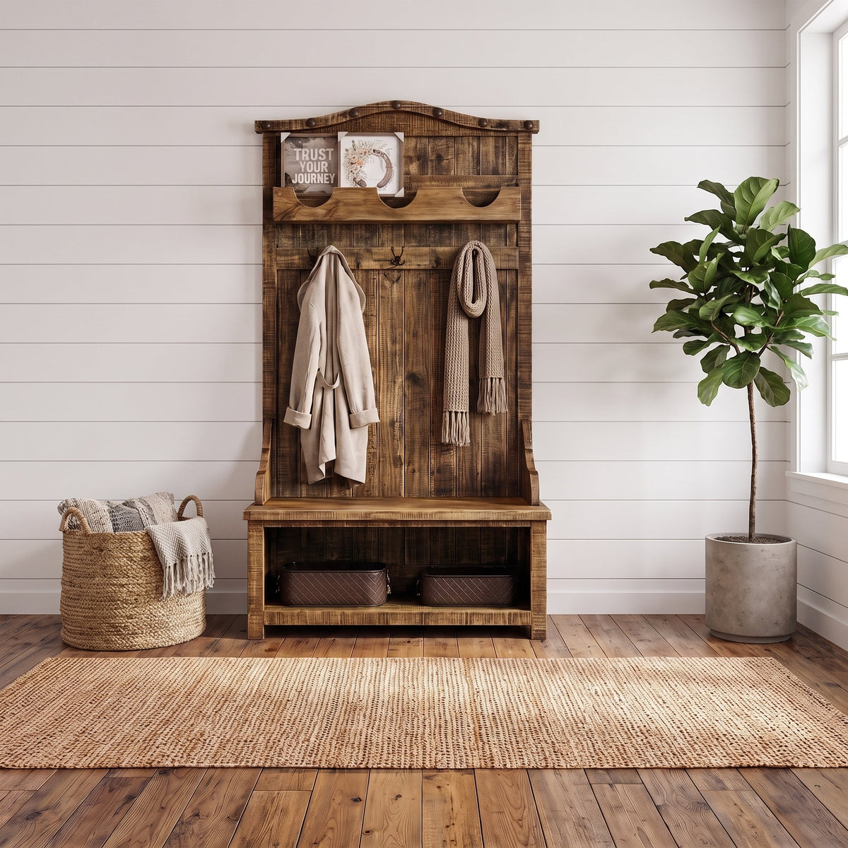 Modern Rustic Hall Tree