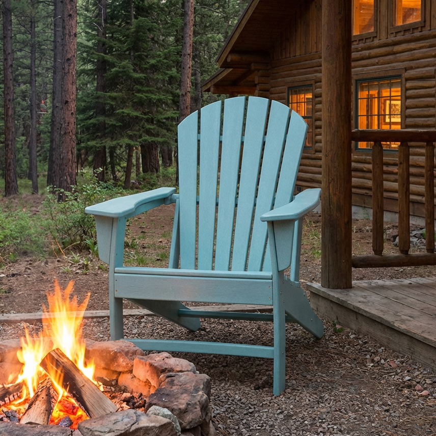 Turquoise Adirondack Outdoor Chair