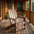 Brown Squared Adirondack Outdoor Chair