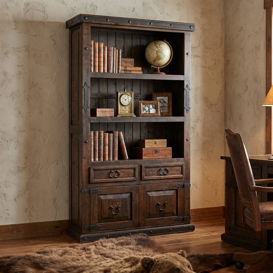 Old West 2 Door Bookcase