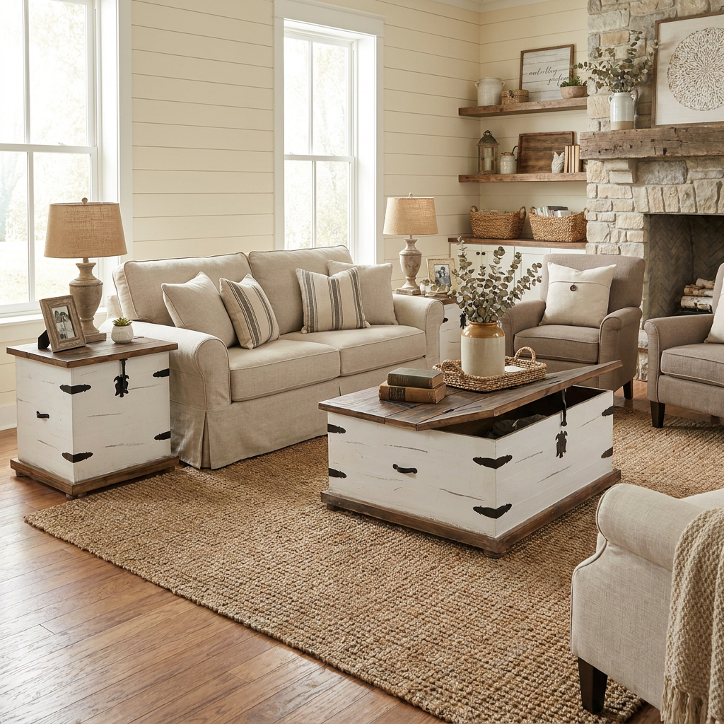 Branson Trunk Coffee Table Set