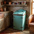 Turquoise Trash Can