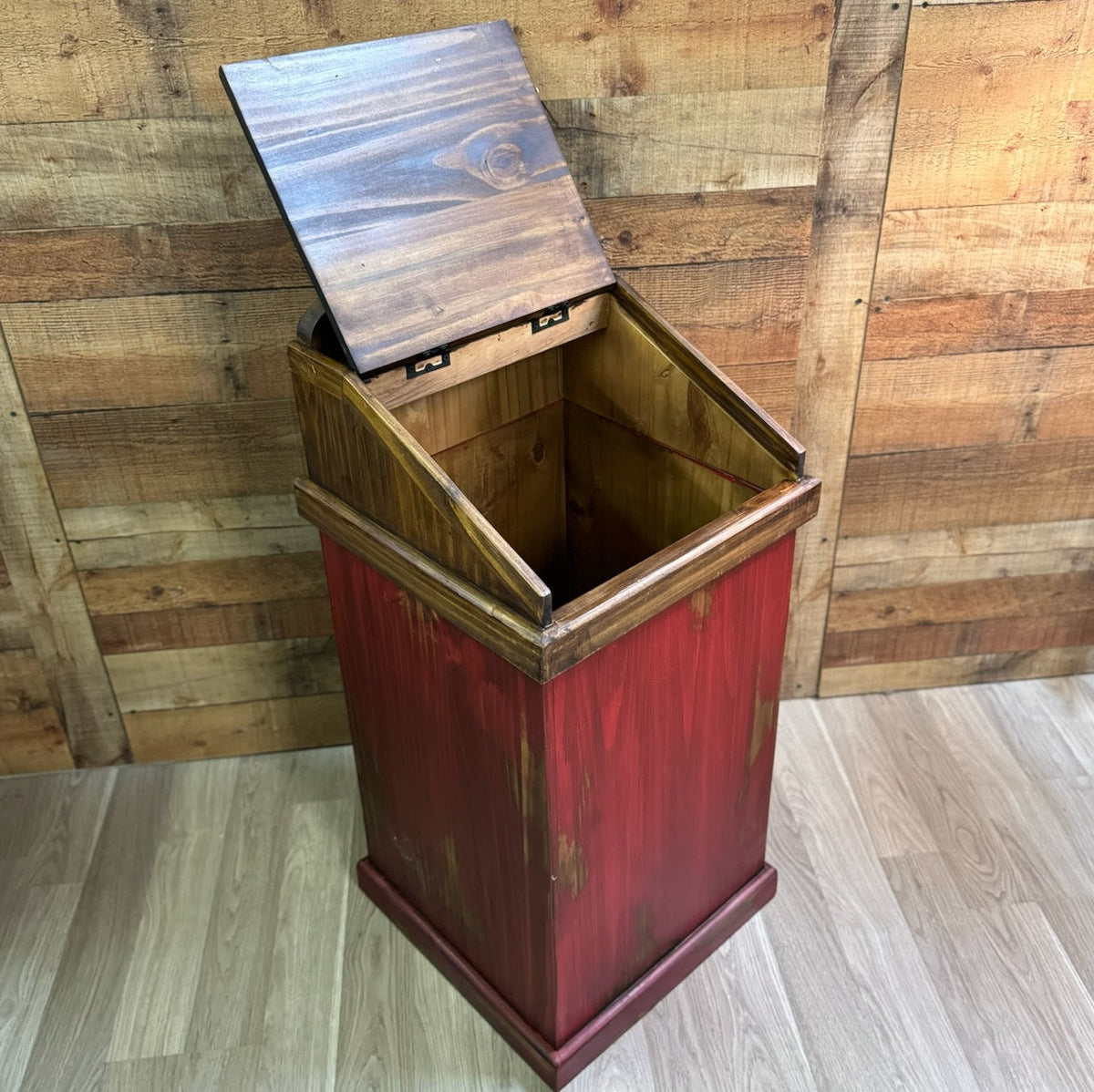 Oldie Red Trash Can