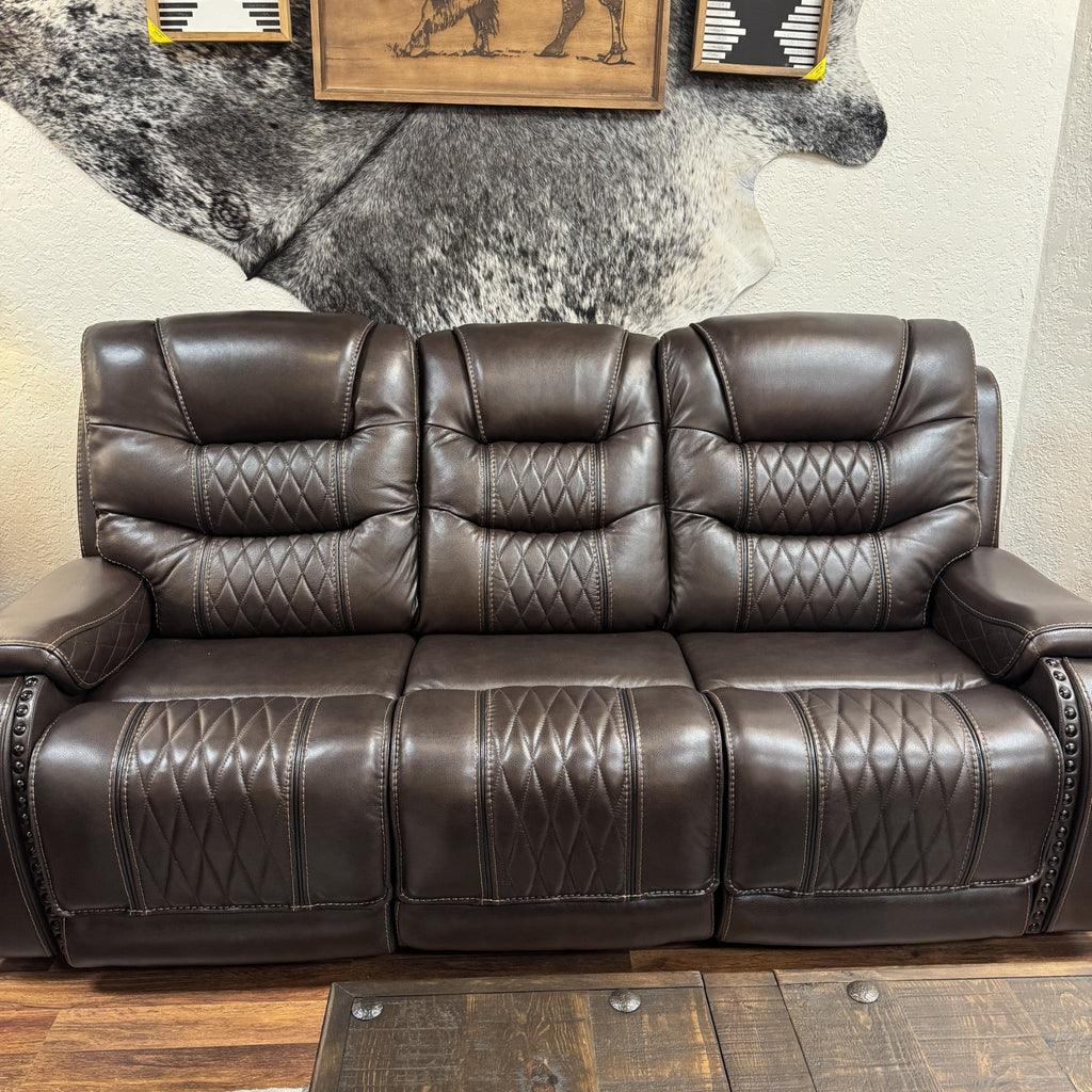 Maverick Power Leather Sofa Set