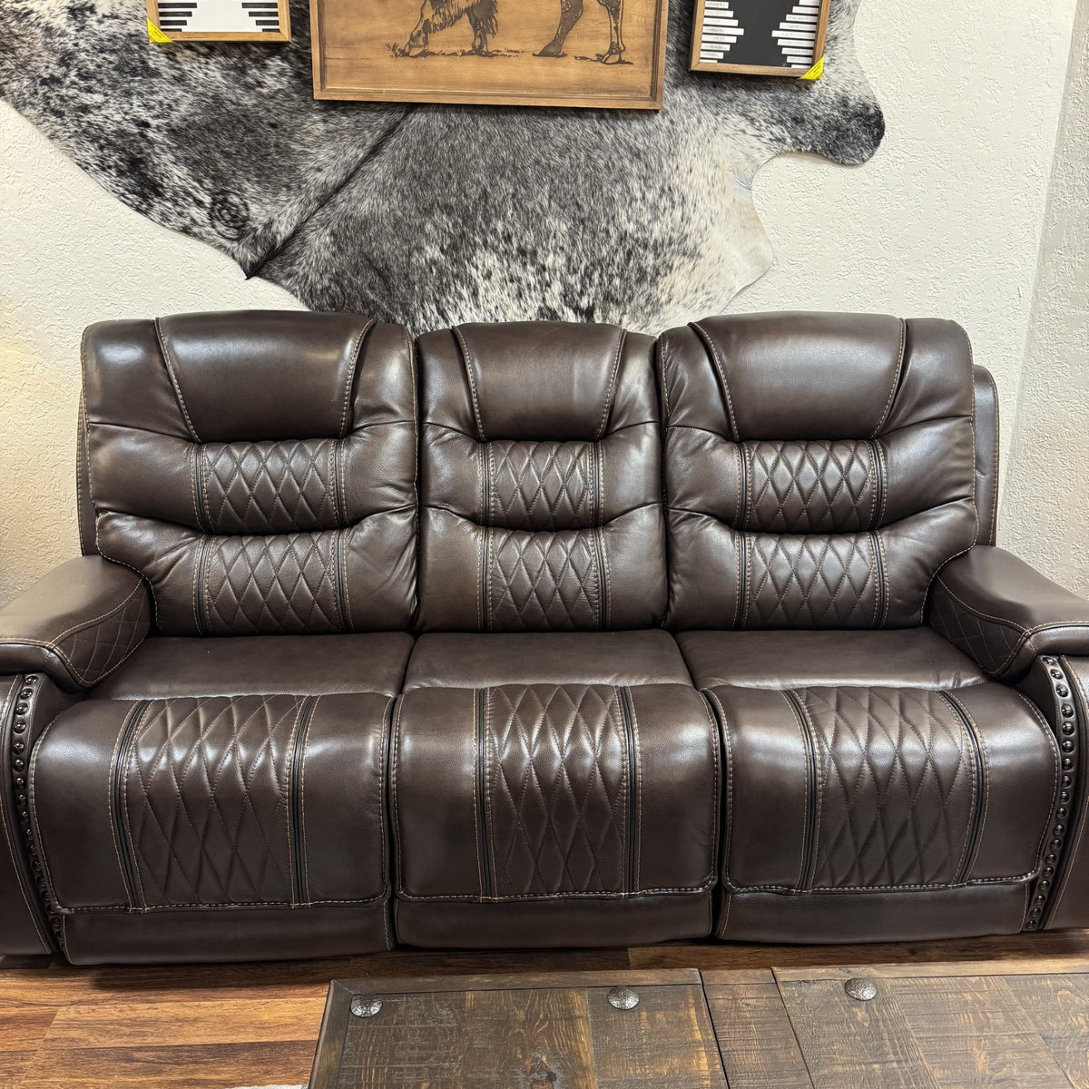 Maverick Power Leather Sofa Set